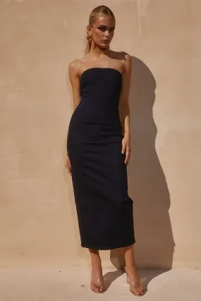 ANGELIQUE MIDI DRESS - INDIGO