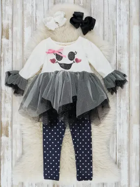 Black & White Ghost Tulle Outfit