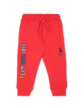 Boys Mid Rise Appliqued Joggers