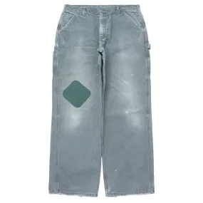 Carhartt Green Patched Work Trousers