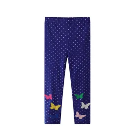 Flowers Embroidery Baby Leggings