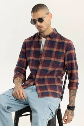 Fogey Plum Purple Checks Shirt