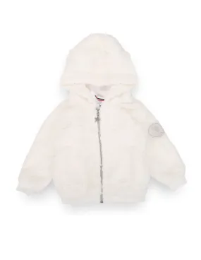 Girls Applique Roses Hooded Jacket