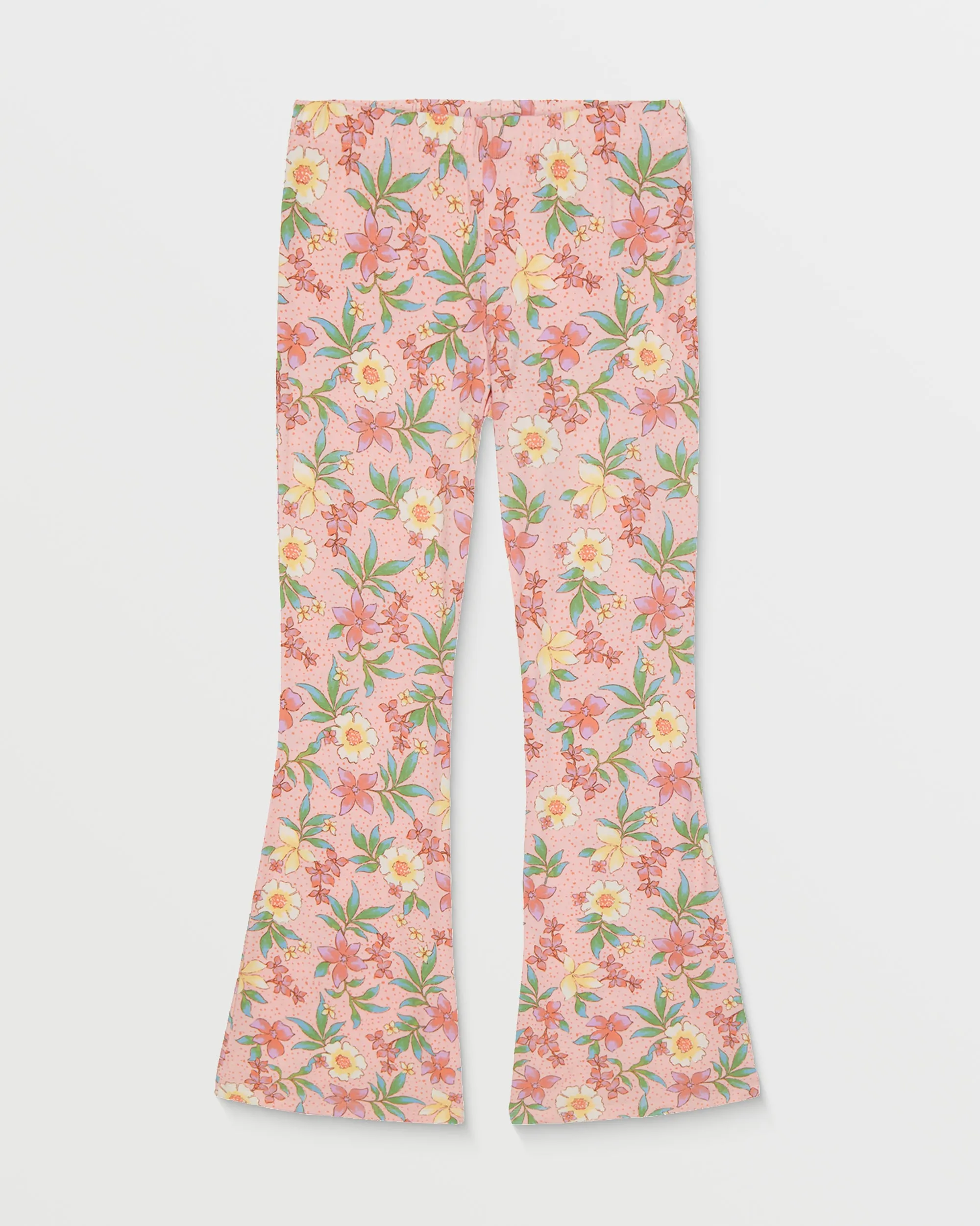 Girls Tell Me Elastic Waist Flared Pants - Feelin Peachy