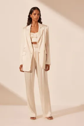 LA LUNE SINGLE BREASTED BLAZER - CREAM