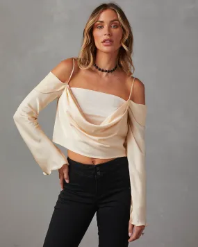 Linnie Satin Off The Shoulder Top