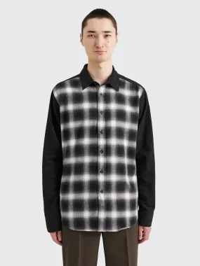 Noah Plaid Panel Shirt Black / White