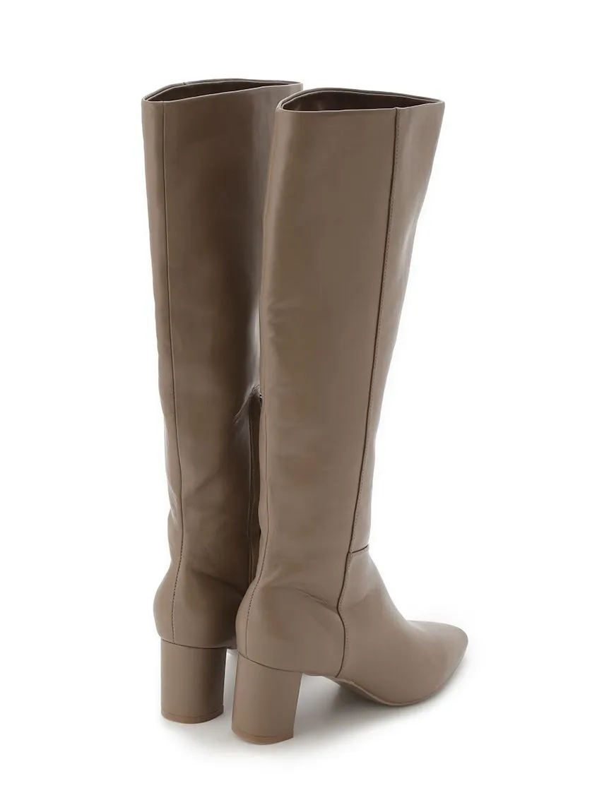 Pointed Toe Block Heel Knee-High Boots