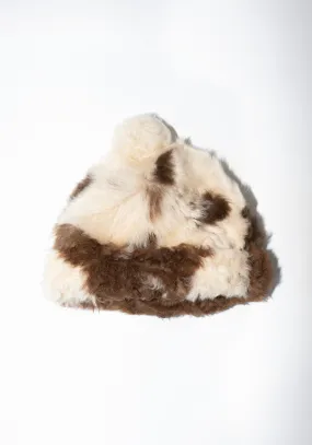 Sheepskin Cow Bobble Cap