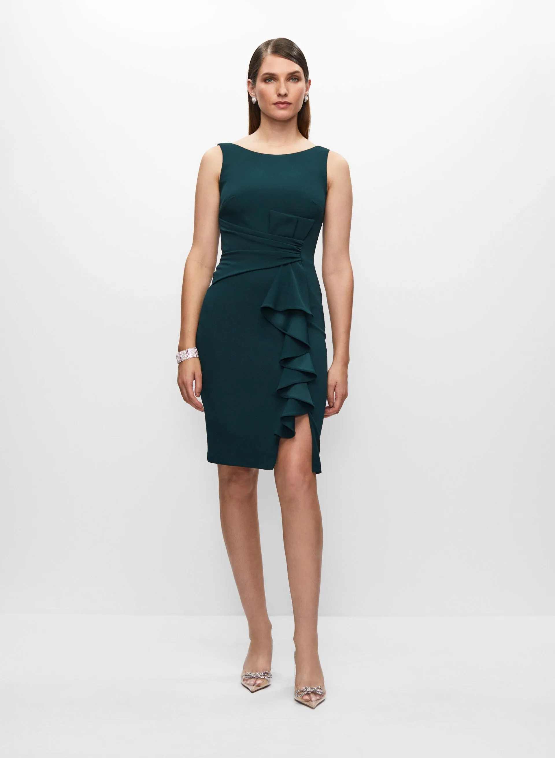 Sleeveless Ruffle Detail Dress