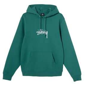 Stussy Stock Logo Hoodie Dark Green